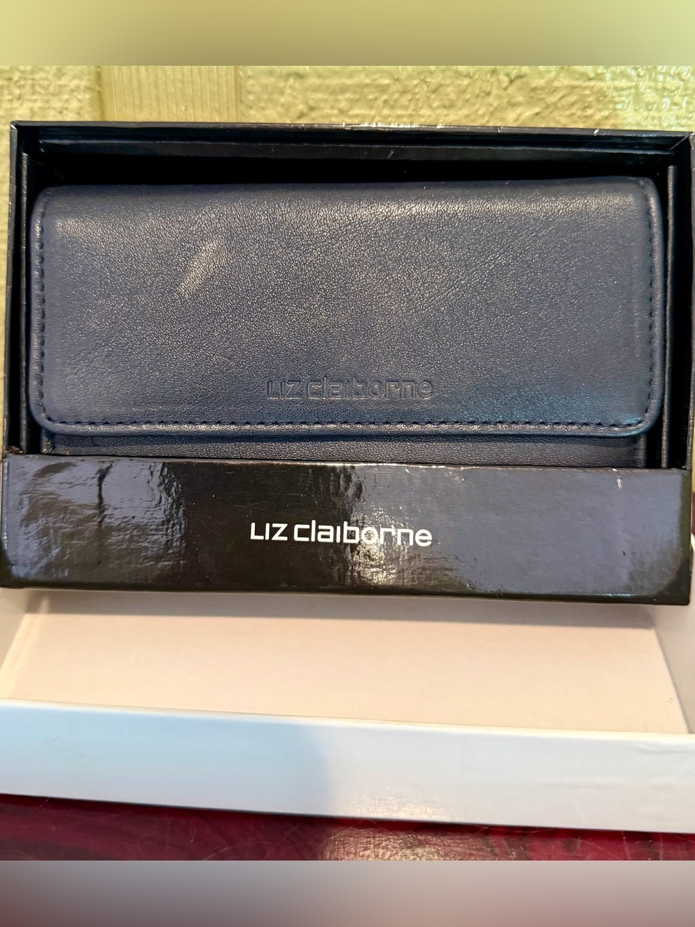 Vintage Liz Claiborne Leather Co. Navy Wallet Clutch New In Box – Napa Valley